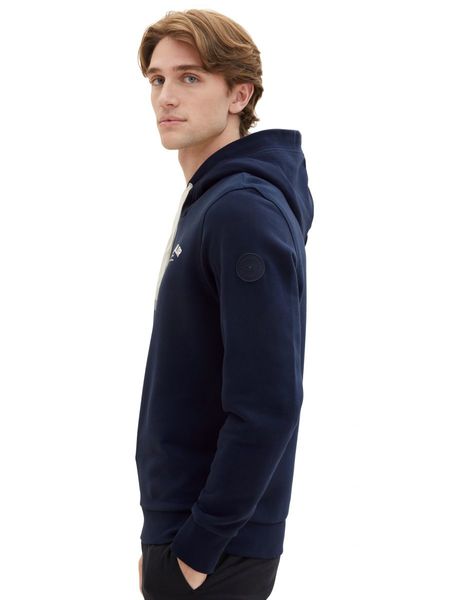 Tom Tailor Hoodie with a logo print - blue (10668)