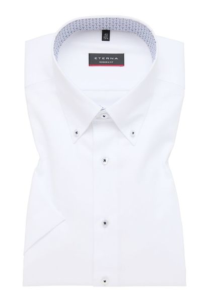 Eterna Modern fit: short-sleeved shirt - white (00)