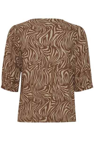 ICHI T-Shirt - Ihrita - brun/beige (201993)
