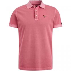 PME Legend Short sleeve polo Pique garment dye - pink (Pink)