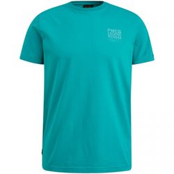 PME Legend Short sleeve r-neck cotton elastan jersey - blue (Green)