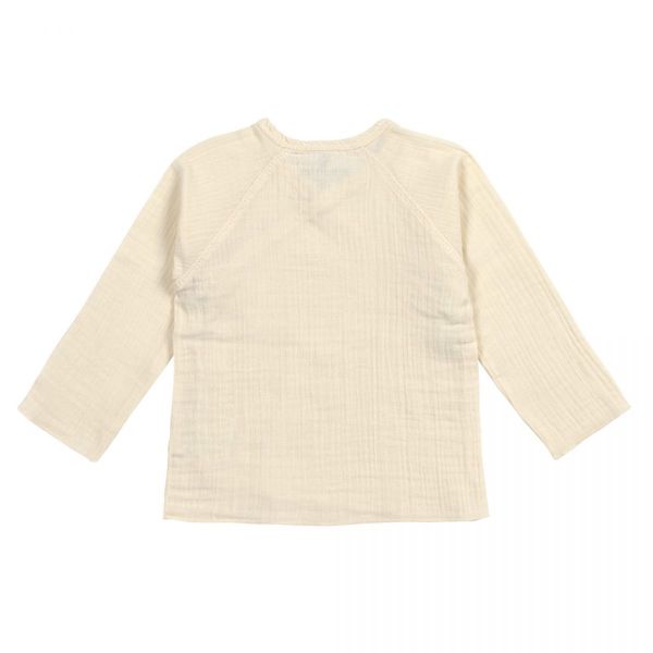 Lässig Muslin wrap shirt - organic cotton - yellow/beige (vanille)