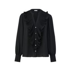 s.Oliver Black Label Crêpe blouse with pleated flounces  - black (9999)