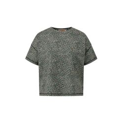 Q/S designed by T-shirt imprimé en coton   - noir/vert (99A2)