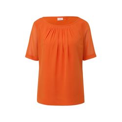 s.Oliver Black Label Chiffon-Bluse mit Drapierung  - orange (2393)