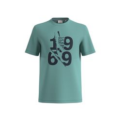 s.Oliver Red Label T-shirt avec impression sur le devant  - vert/bleu (65D2)