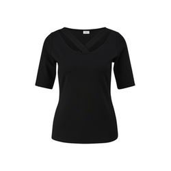 s.Oliver Black Label T-Shirt mit Cut-out - schwarz (9999)