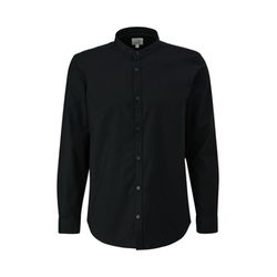 Q/S designed by Baumwollhemd in Garment Dye - schwarz (9999)