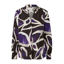comma Tunic blouse with allover pattern - black/purple (99A5)