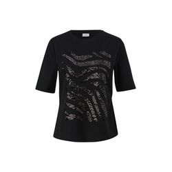 s.Oliver Black Label T-Shirt mit Pailletten - schwarz (99D5)