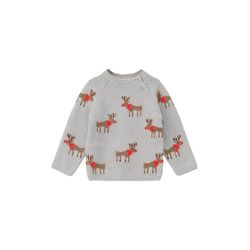 s.Oliver Red Label Pull en tricot avec motif de rennes   - gris (94X6)