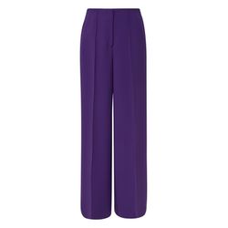 comma Regular: Weite Hose mit Pintucks - violet (4847)