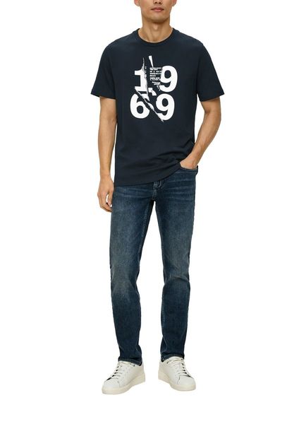 s.Oliver Red Label T-Shirt mit Frontprint  - blau (59D2)