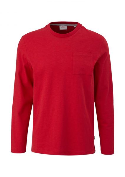 s.Oliver Red Label T-Shirt Manches longues avec structure en fil de flamme   - rouge (3162)