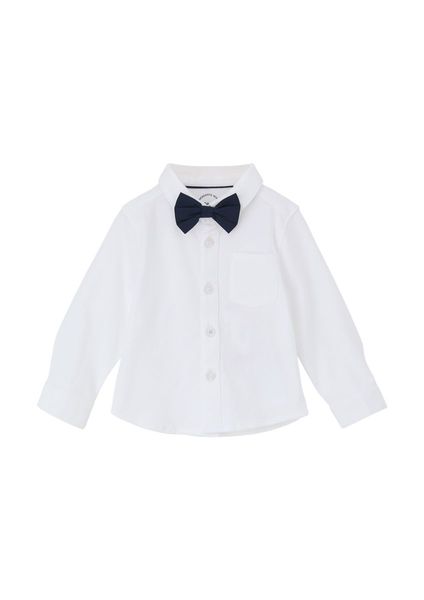 s.Oliver Red Label Regular: Shirt with detachable bow tie  - white (0100)