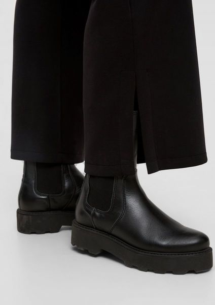 s.Oliver Red Label Pants à jambes larges avec fentes latérales   - noir (9999)