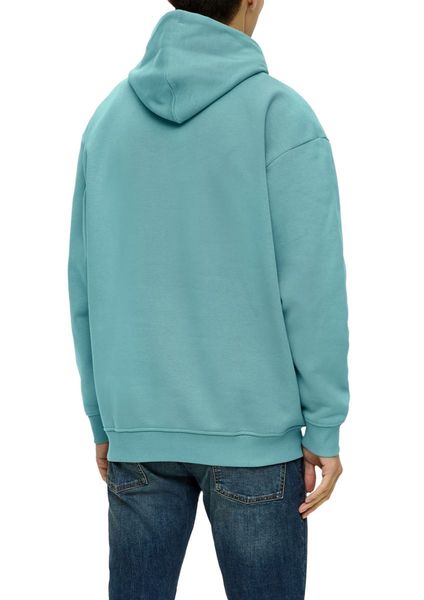 s.Oliver Red Label Kapuzensweater mit Frontprint  - grün/blau (65D3)