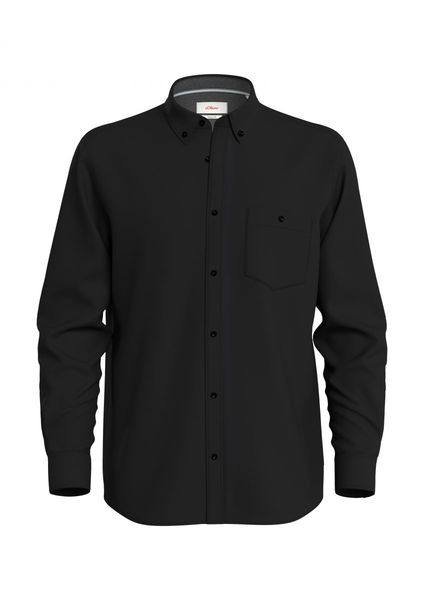 s.Oliver Red Label Slim: poplin shirt - black (9999)