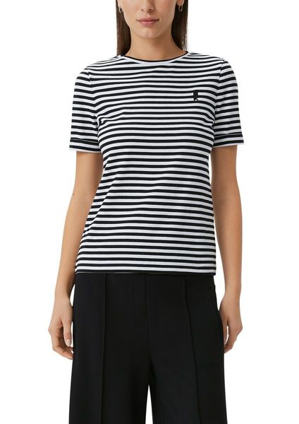comma T-shirt with stripes   - black (99G0)