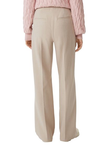 comma Regular fit: trousers with a semi-wide leg - beige (81W1)