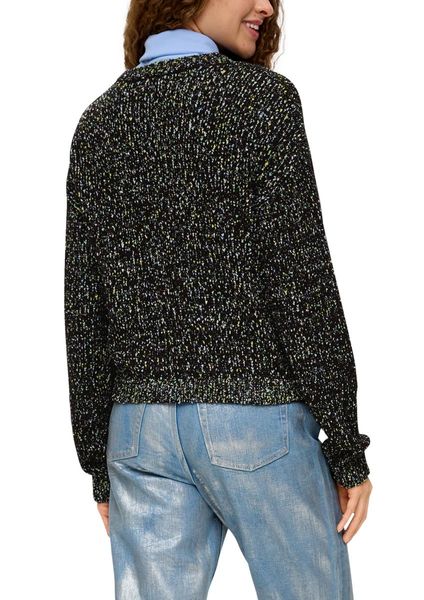 Q/S designed by Multicoloured knitted jumper with glitter yarn  - black (99W0)