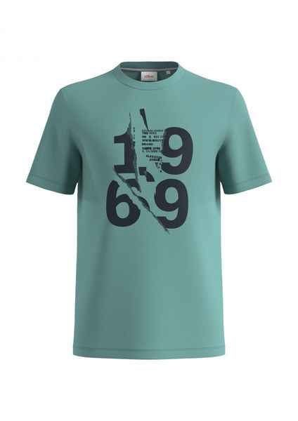 s.Oliver Red Label T-Shirt mit Frontprint  - grün/blau (65D2)