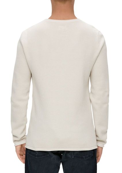 Q/S designed by Lightweight knit jumper with a patterned texture  - white (0330)