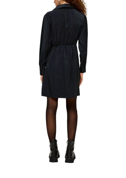 Q/S designed by Long-sleeved dress in a wrap look  - black (9999)