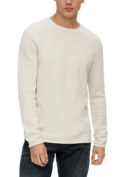 Q/S designed by Pull-over léger en tricot avec structure à motifs  - blanc (0330)