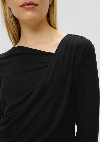 s.Oliver Red Label Top with gathers  - black (9999)