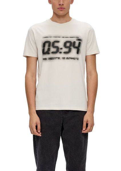 Q/S designed by Cotton shirt with graphic print   - white (03D0)