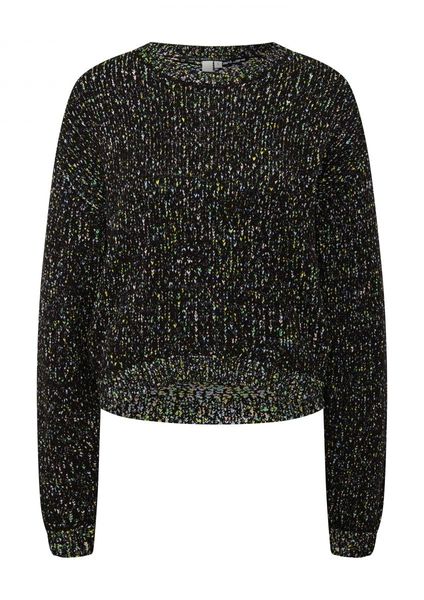 Q/S designed by Pull tricoté multicolore avec fil pailleté  - noir (99W0)