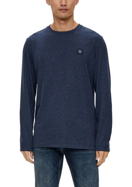 s.Oliver Red Label T-Shirt chinée à manches longues - bleu (59W2)