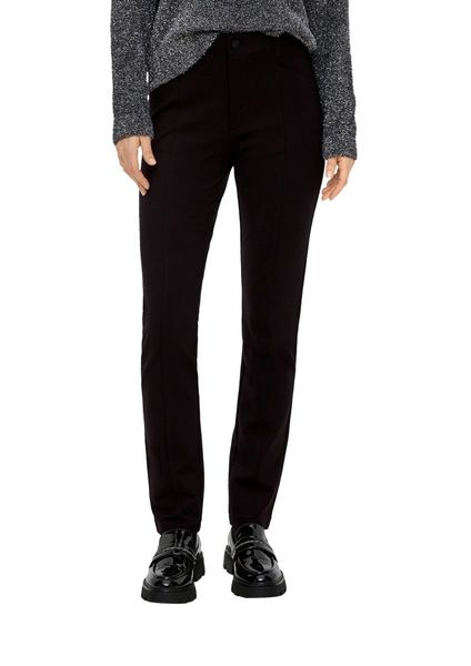 s.Oliver Red Label Slim: jersey trousers  - black (9999)
