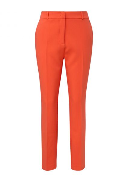 comma Slim : Pantalon en sergé à jambe étroite  - orange (2501)