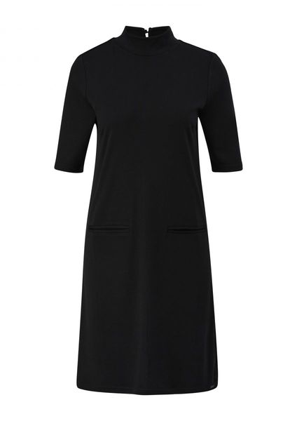 Q/S designed by Jersey dress from viscose mix  - black (9999)