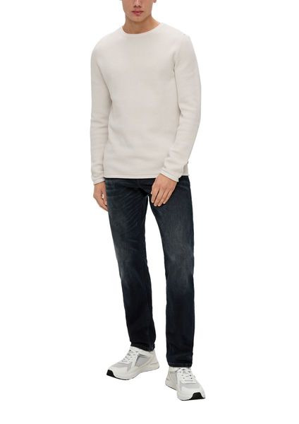 Q/S designed by Lightweight knit jumper with a patterned texture  - white (0330)
