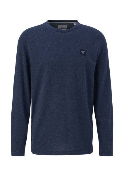 s.Oliver Red Label T-Shirt chinée à manches longues - bleu (59W2)