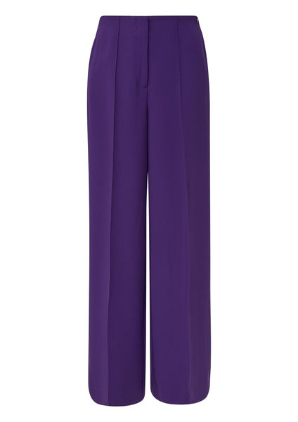 comma Regular: Wide leg trousers with pintucks - violet (4847)