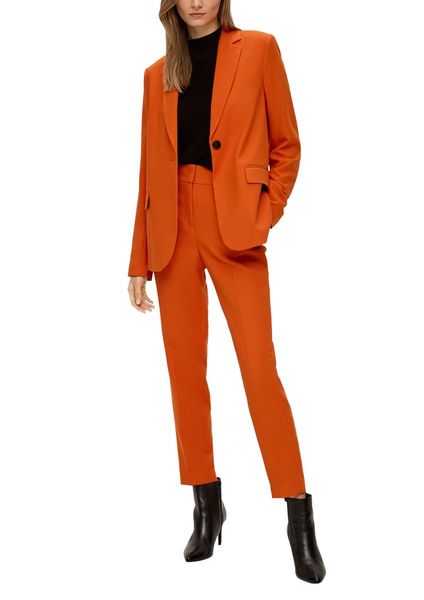s.Oliver Black Label Regular: Trousers with tapered leg  - orange (2393)