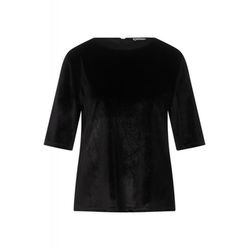 Street One Velvet shiny shirt - black (10001)