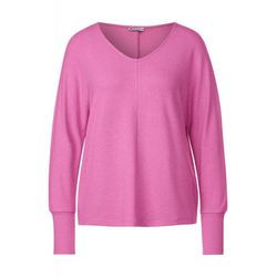 Street One Cosy V-Neck Shirt - pink (15310)