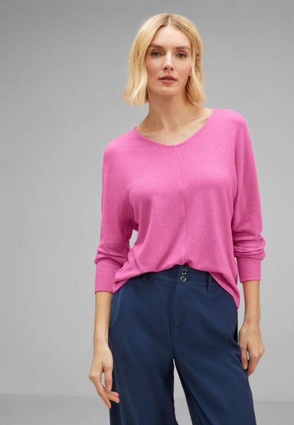 Street One Cosy V-Neck Shirt - pink (15310)
