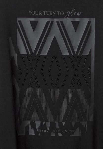 Street One Shirt with artwork print - black (20001)