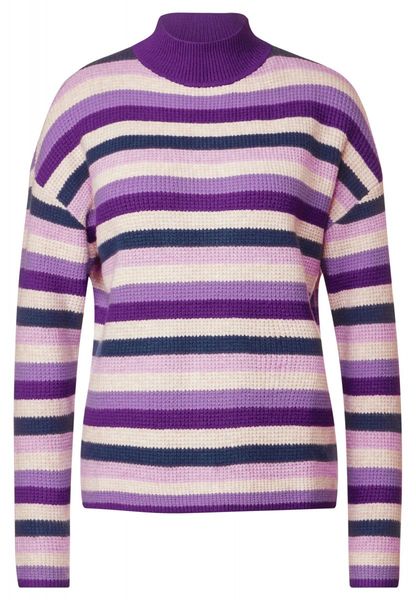 Street One Striped jumper - purple (35408)