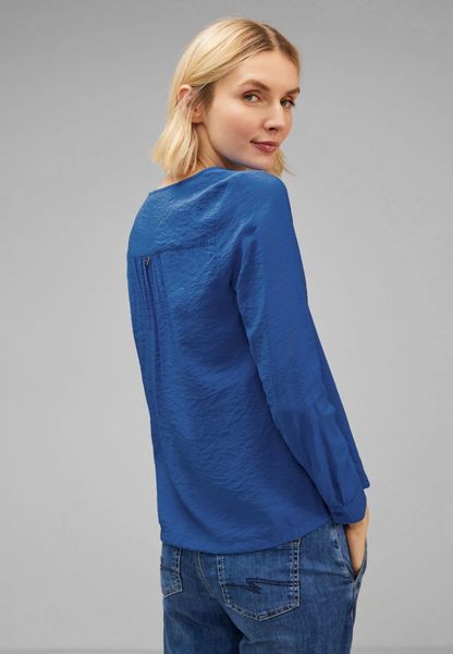 Street One Blouse with gathering - blue (15377)
