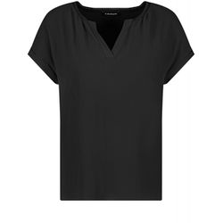 Taifun T-shirt décontracté avec encolure ronde ouverte - noir (01100)