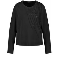 Taifun Sweatshirt mit Glitzer-Stickerei - schwarz (01100)