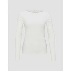 Opus Ribbed T-shirt - Sovke - white (1004)