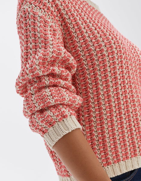 Opus Knitted jumper - Pipina - red/pink (40021)